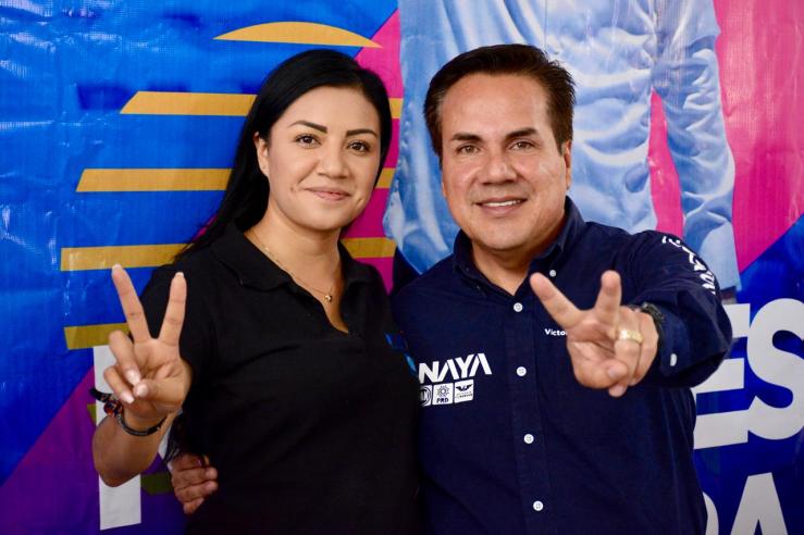 Roseline Martínez y Victor HUgo