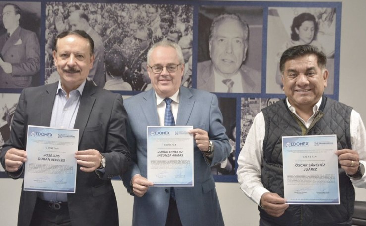 Los tres candidatos Durán, Inzunza y Sánchez.