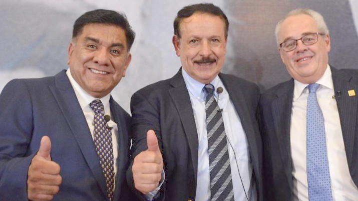 Oscar Sánchez, José Luis Durán y Jorge Inzunza.